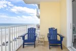 Amazing direct ocean front balcony with ample seating